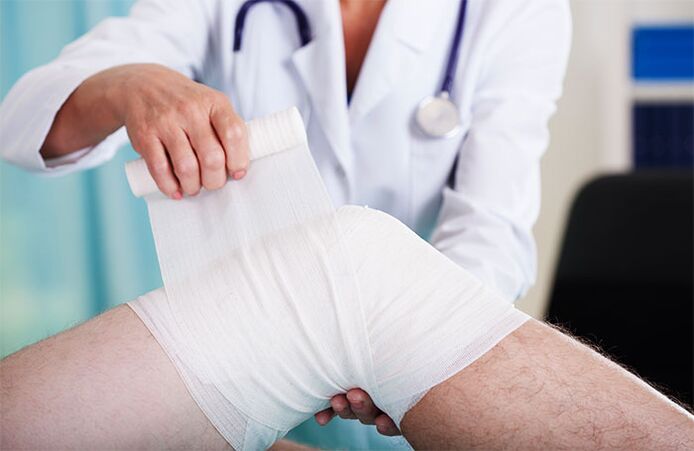 лекар завој на коленото зглоб со артроза